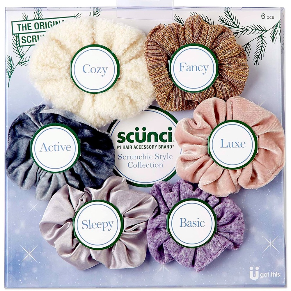 Scunci Original Scrunchie Style Box, 6 Count